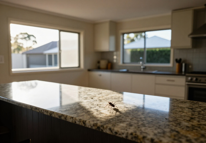 Storage area cleared of spiders after pest control